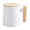Mug 330 ml avec poignée en bois et couvercle en bambou pour la sublimation