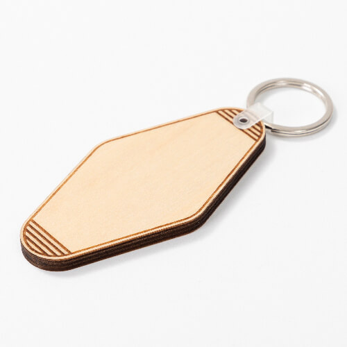 Double-sided plywood key ring for sublimation - Retro Motel