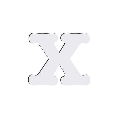 Koristeellinen kirjain MDF-levystä sublimaatiota varten 10 cm X
