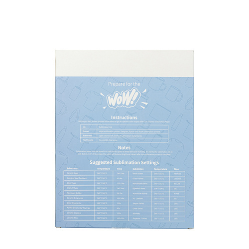 Papier pour sublimation 216 x 279 mm Craft Express - 110 feuilles