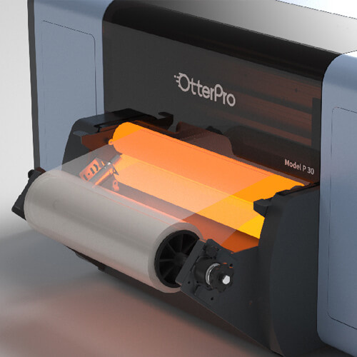 Impresora OtterPro modelo P 30 PUFF UV DTF con cabezal de impresión Epson i1600-E1