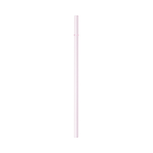 Eenvoudig, glad glazen rietje 23 cm - roze