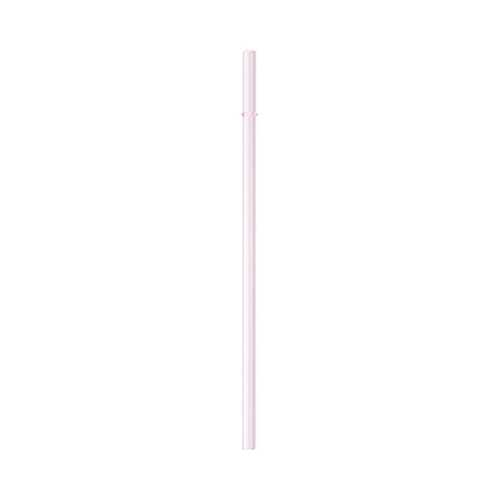 Paille en verre simple et lisse 23 cm - rose