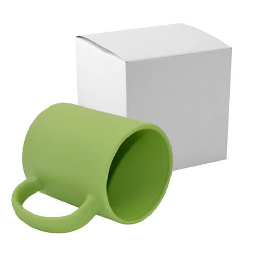 Mug Full Color – vert mat pour transfert thermique avec boîte