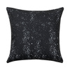 Lanena prevleka za vzglavnik 40 x 40 cm Beljen Starry Black za sublimacijo