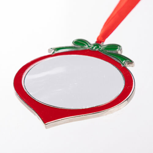 Metalen kerstboomlabel voor sublimatie - ovaal