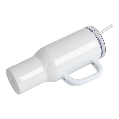 Nerūdijančio plieno kelioninis puodelis 1200 ml, skirtas sublimacijai - baltas