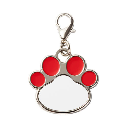 Dog tag for sublimation - red paw