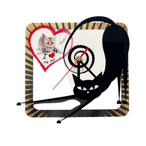 MDF zidni sat - Mačka - Sublimacijski termo transfer