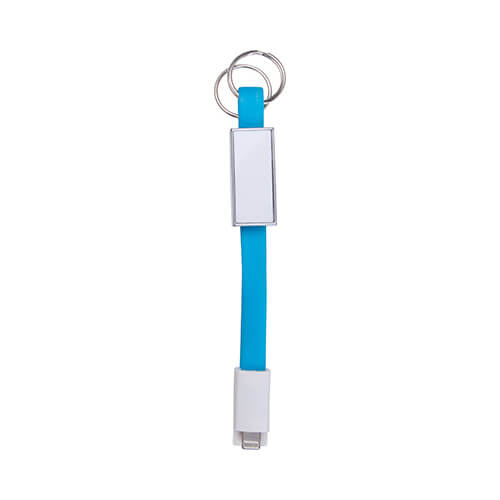Obesek za ključe - Podatkovni kabel Lightning za sublimacijo - moder