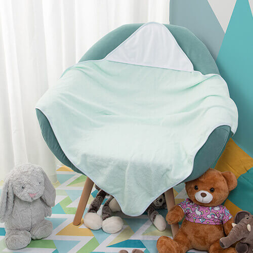 Serviette enfant avec capuche pour sublimation - vert clair