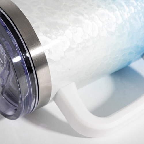 1200 ml 3D Puff Cloud reisbeker voor sublimatie - wit en blauw