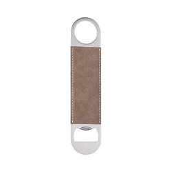 4 x 17,7 cm terasest ja nahast pudeliavaja sublimatsiooni jaoks - hall