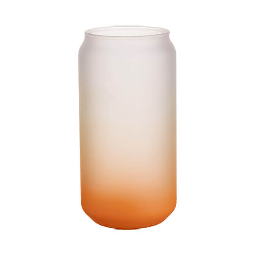 Verre dépoli pour sublimation 550 ml - dégradé orange 