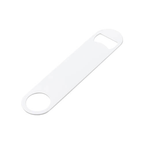 Flaskeåbner 4 x 17,8 cm til sublimering - hvid