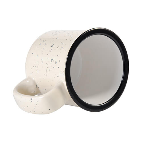 Taza de cerámica esmaltada de 400 ml para impresión por sublimación - beige