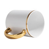 Mug 330 ml avec bande dorée et embout pour sublimation