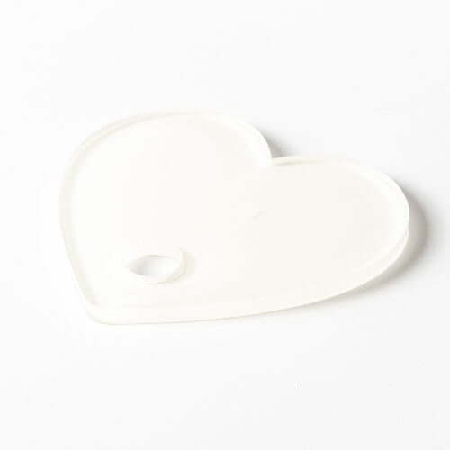 Akryylinen nimikyltti 780 / 900 / 1050 / 1260 ml mukiin sublimaatiota varten - sydän