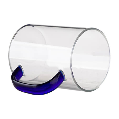 Glas 450 ml med marineblåt håndtag til sublimering