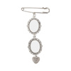 Dubbele ovale broche - veiligheidsspeld met hartvormige hanger voor sublimatie