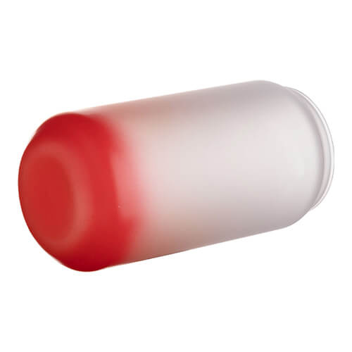550 ml mat glas voor sublimatie - rood verloop