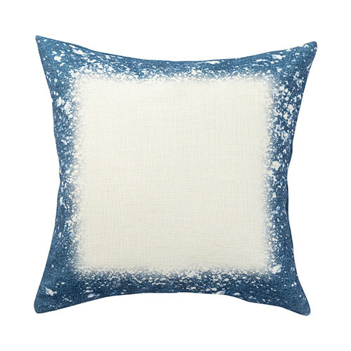 Linnen kussensloop 40 x 40 cm Bleached Starry Denim voor sublimatie