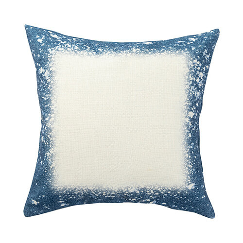 Ľanová obliečka na vankúš 40 x 40 cm Bielený hviezdny denim na sublimáciu