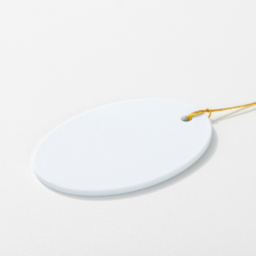 Plastikvedhæng til sublimering - oval