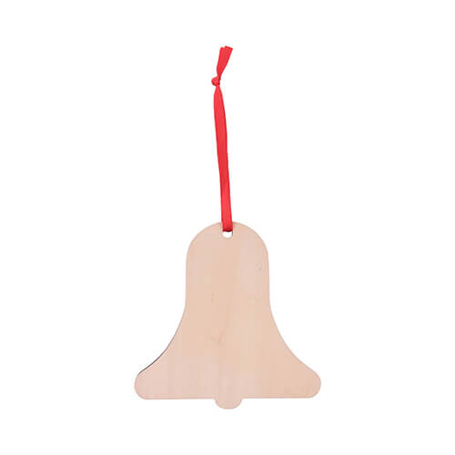 Juletræsmærke i træ til sublimering - klokke