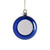Boules de Noël en plastique brillant ∅ 8 pour sublimation - bleu marine