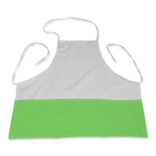 Tablier de cuisine blanc avec poches vert clair Sublimation Transfert Thermique