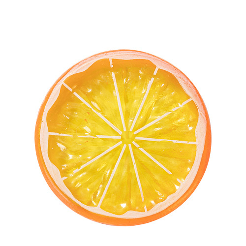 Kunstig citronskive med appelsinskal