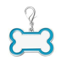 Dog tag pour sublimation - os bleu