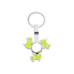 Breloc metalic - spinner pentru sublimare - Dog - verde