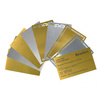 Visitkort i vit metall, paket med 10 st. Sublimation Thermal Transfer