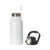 Roestvrijstalen 1300 ml reisfles met handvat - wit