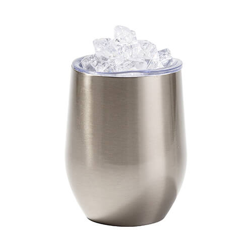 Taza para vino caliente 360 ml para sublimación - plata, tapa con hielo artificial