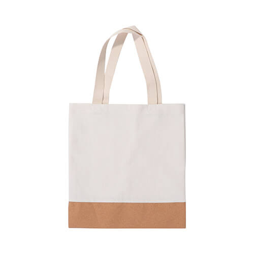 Sac shopping 36 x 39 cm en lin et liège pour sublimation