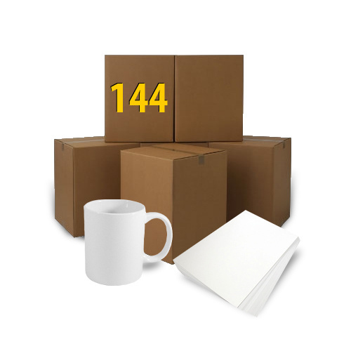 144 mugs blancs classe AA+ 330 ml ramette de papier de sublimation A4 offerte Sublimation Transfert Thermique