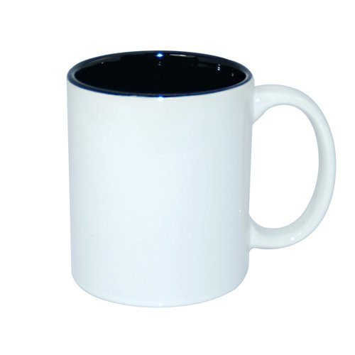 Mug blanc JS Coating 330 ml avec intérieur noir Sublimation Transfert Thermique