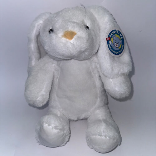 Králik 25 cm na sublimačnú tlač - biely