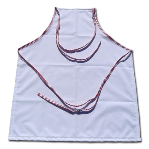 Prémium fotó konyhai kötény piros csíkos szegéllyel Szublimációs hőátvitel