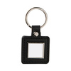 Leather and metal pendant for sublimation - square - black
