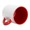 Mug à sublimation 325 ml - avec intérieur et anse rouges