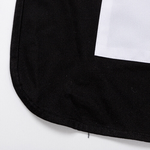 Tablier noir avec poche pour adultes pour sublimation