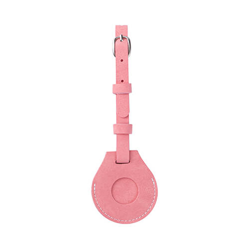 Leather luggage tag / AirTag pouch for sublimation - pink