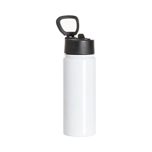 Bidon - drikkeflaske 800 ml med foldbart håndtag til sublimering - hvid