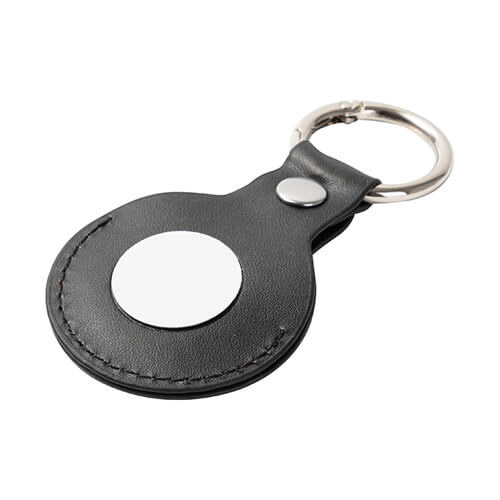 Usnjen obesek za ključe / etui AirTag za sublimacijo - črn