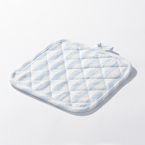 Virtuves paklājs 20 x 20 cm krēmkrāsas ar zilām svītrām sublimācijai