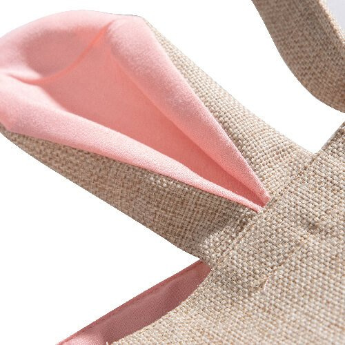 Bolsa de lino 29 x 34 cm para sublimación - asas rosas
